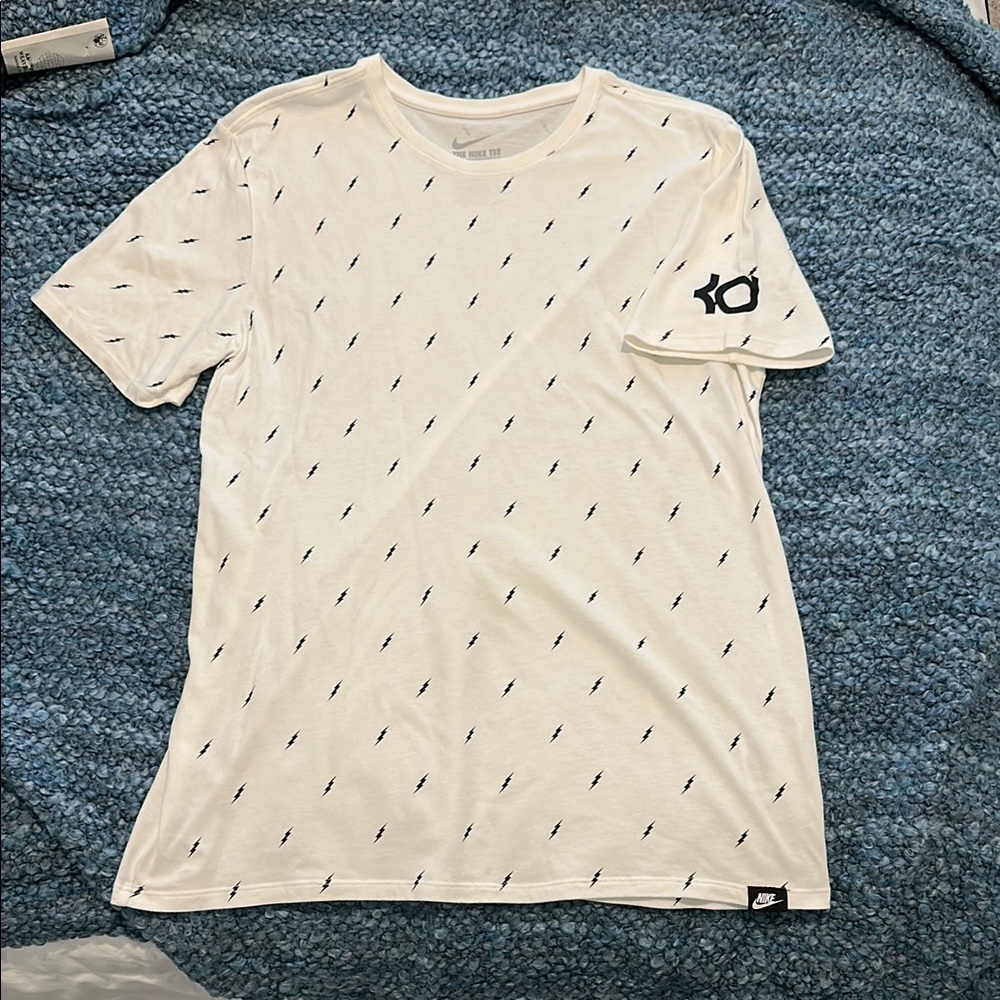 Nike White Short Sleeve Tee with Crew Neck